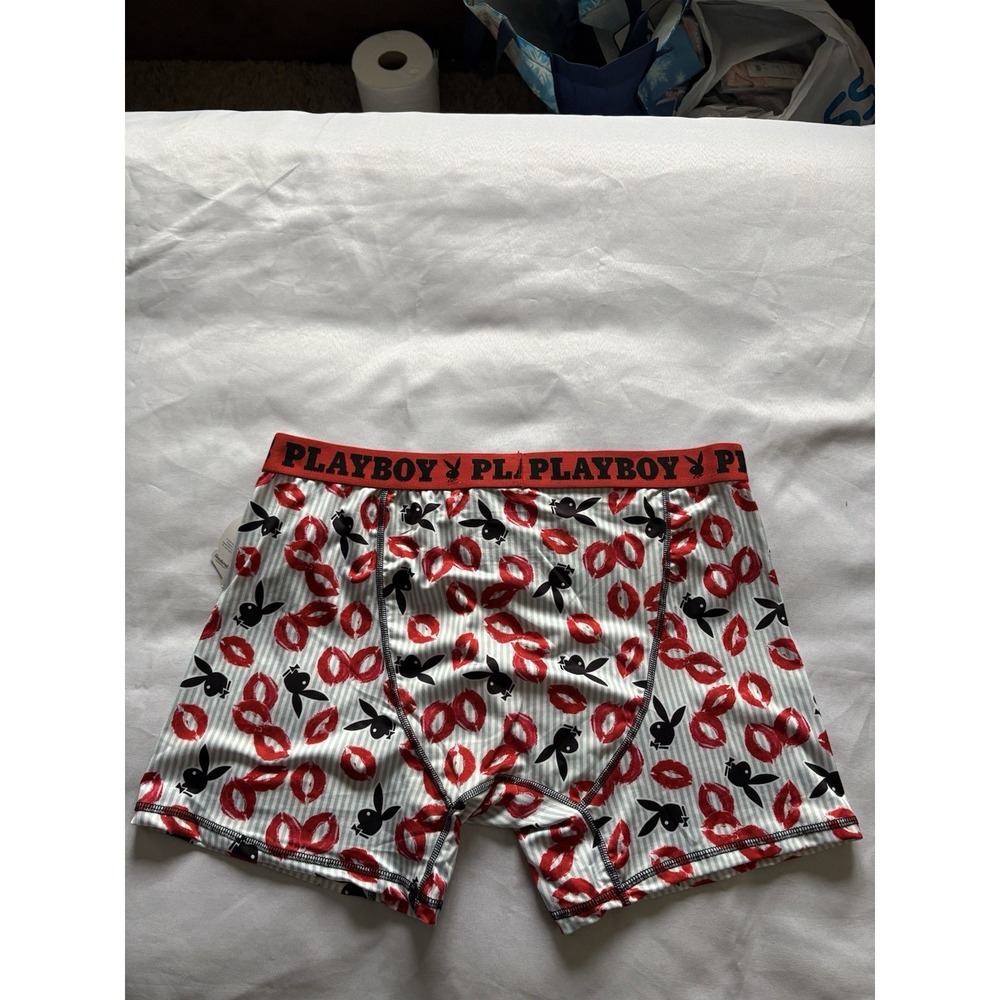 NEW PLAYBOY Boxers Playboy Boxer Briefs Mens XLarge Multicolor Playboy Bunny - Picture 4 of 4